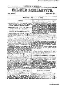 Boletín legislativo. Serie 2, núm. 2, 16 de febrero de 1868
