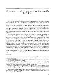 El proyecto de 1826: una clave en la evolución de Bolívar