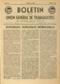 U.G.T. : Boletín de la Unión General de Trabajadores de España en Francia. Núm. 64, febrero de 1950