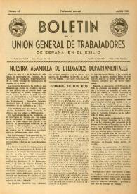 U.G.T. : Boletín de la Unión General de Trabajadores de España en Francia. Núm. 68, junio de 1950