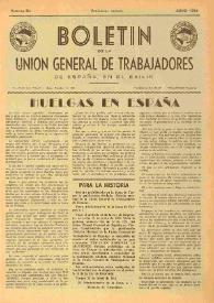U.G.T. : Boletín de la Unión General de Trabajadores de España en Francia. Núm. 80, junio de 1951