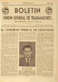 U.G.T. : Boletín de la Unión General de Trabajadores de España en Francia. Núm. 105, julio de 1953