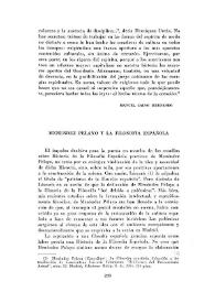 Menéndez Pelayo y la Filosofía española