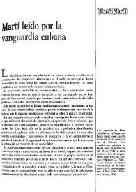 Martí leído por la vanguardia cubana