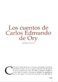 Los cuentos de Carlos Edmundo de Ory