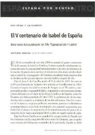 El V Centenario de Isabel de España