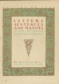 Letters, sentences and maxims