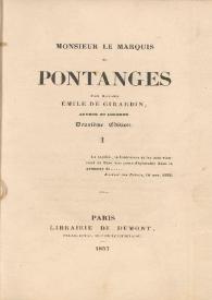 Monsieur le marquis de Pontanges. I