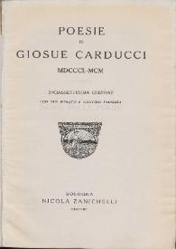 Poesie di Giosue Carducci : MDCCCL-MCM