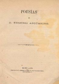 Poesías de Eusebio Asquerino