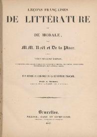 Leçons françaises de littérature e de morale