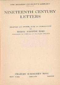 Nineteenth century letters