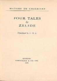 Four tales by Zelide