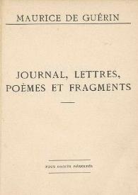 Journal, lettres, pòemes et fragments