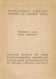 Minor poets of the Eighteenth-century: Thomas Parnell, Matthew Green, John Dyer, William Collins, Anne, Countess of Winchilsea