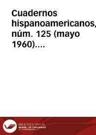 Cuadernos hispanoamericanos, núm. 125 (mayo 1960). Brújula de actualidad. Sección bibliográfica