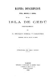 Rápida descripción Física, Geológica y Minera de la Isla de Cebú