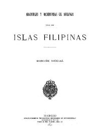 Aranceles y ordenanzas de aduanas para las Islas Filipinas