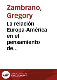 La relación Europa-América en el pensamiento de Mariano Picón Salas (balance y perspectivas)