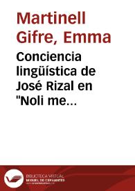Conciencia lingüística de José Rizal en 