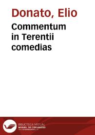 Commentum in Terentii comedias