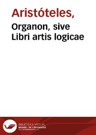Organon, sive Libri artis logicae