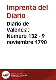 Diario de Valencia: Número 132 - 9 noviembre 1790
