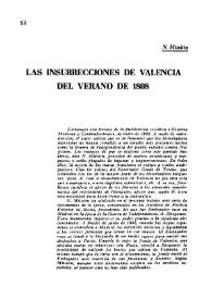 Las insurrecciones de Valencia del verano de 1808