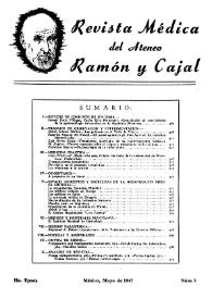 Revista Médica del Ateneo Ramón y Cajal. II época, núm. 5, mayo de 1947