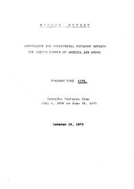 Annual report of the Fulbright Commission. Program year 1974