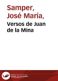 Versos de Juan de la Mina