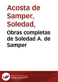 Obras completas de Soledad A. de Samper