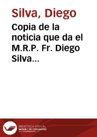 Copia de la noticia que da el M.R.P. Fr. Diego Silva al M.R. Fray Franco [Francisco] Quevedo, del finado Sor. Gral. Antonio Nariño, en carta fecha 24 de diciembre de 1823
