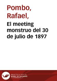 El meeting monstruo del 30 de julio de 1897