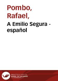 A Emilio Segura - español