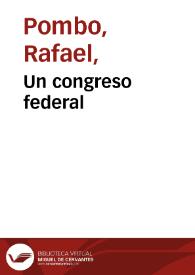 Un congreso federal