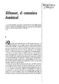 Althusser, el comunista dominical