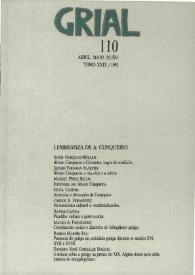 Grial : revista galega de cultura. Núm. 110, 1991