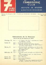 7 días = 7 days : boletín del Instituto de Estudios Norteamericanos, Barcelona. Núm. 113, del 12 al 19 de febrero de 1961