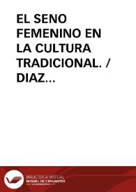 EL SENO FEMENINO EN LA CULTURA TRADICIONAL.