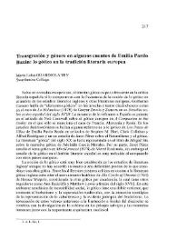 Transgresión y género en algunos cuentos de Emilia Pardo Bazán: lo gótico en la tradición literaria europea