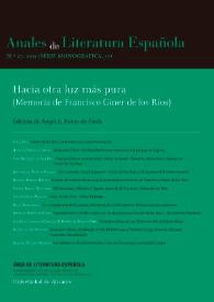 Anales de Literatura Española. Núm. 27, 2015
