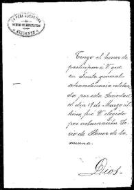Carta de Miguel Perales a Rafael Altamira. Alicante, 3 de abril de 1910 