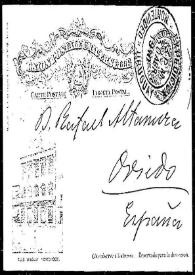 Tarjeta postal de M. Alonso Criado a Rafael Altamira. Montevideo, 30 de abril de 1910 