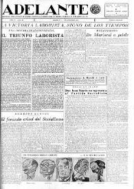 Adelante : Órgano del Partido Socialista Obrero [Español] (México, D. F.). Año IV, núm. 87, 1 de agosto de 1945