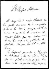 Carta de [L. Gilberga?] a Rafael Altamira. 16 de mayo de 1910