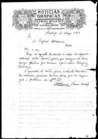 Carta de M. Ramos Ochotorena a Rafael Altamira. Santiago, 20 de mayo de 1910