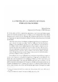 La prensa en la España ocupada por los franceses