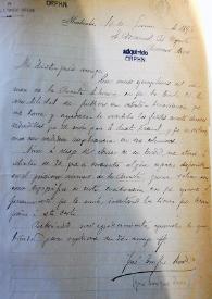 Carta de José Enrique Rodó a Manuel Ugarte. Montevideo, 10 de junio de 1896 