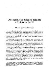 Os socialistas galegos perante o Estatuto do 36